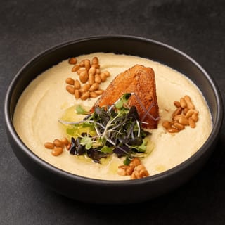 Hummus with Toasted Pine Nuts