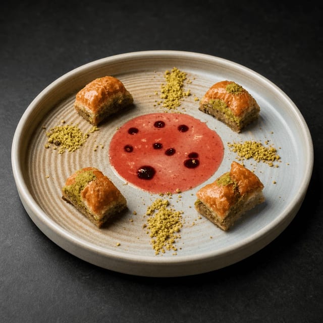 Classic Baklava with Pistachio.