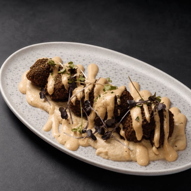 Falafel and Hummus.