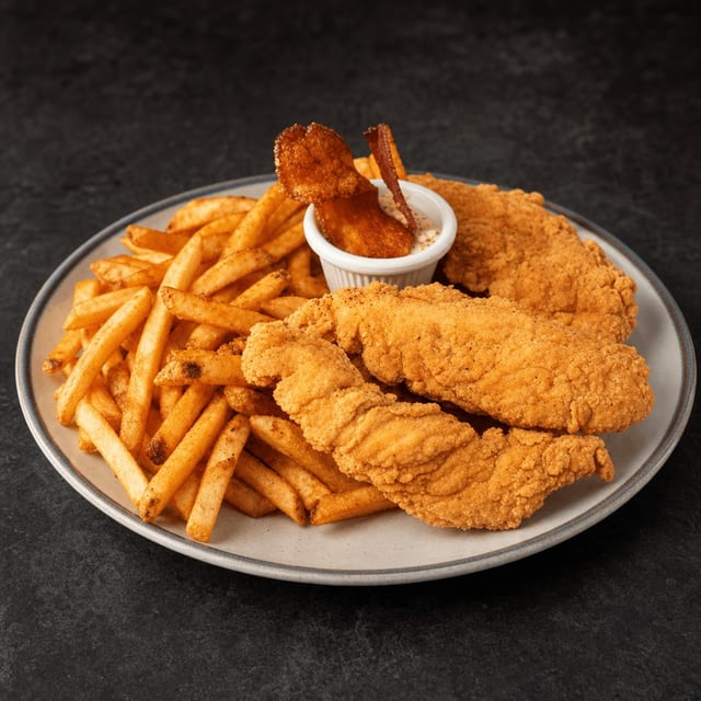 Chicken Tenders and Fries.