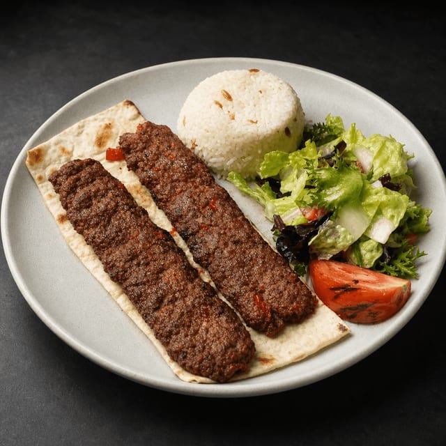 Adana Ground Lamb Kebab.